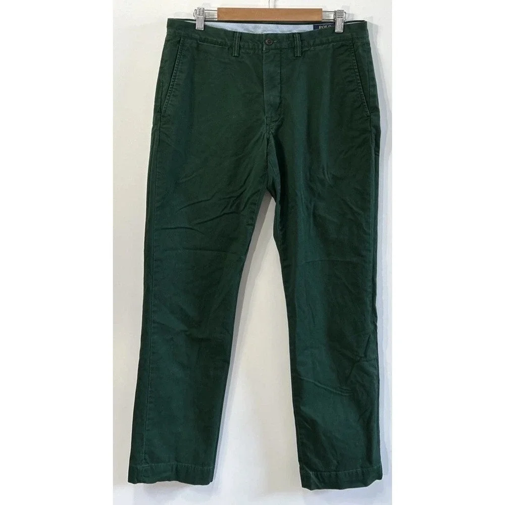 Mens Polo Ralph Lauren Stretch Straight Fit 7 Oz Twill Chino Pants Sz 34 34x31